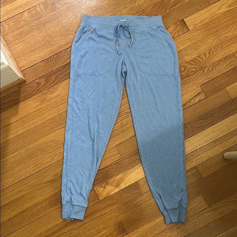 P.J. Salvage Blue Track Pants with Elastic Cuffs and Drawstring Waistband